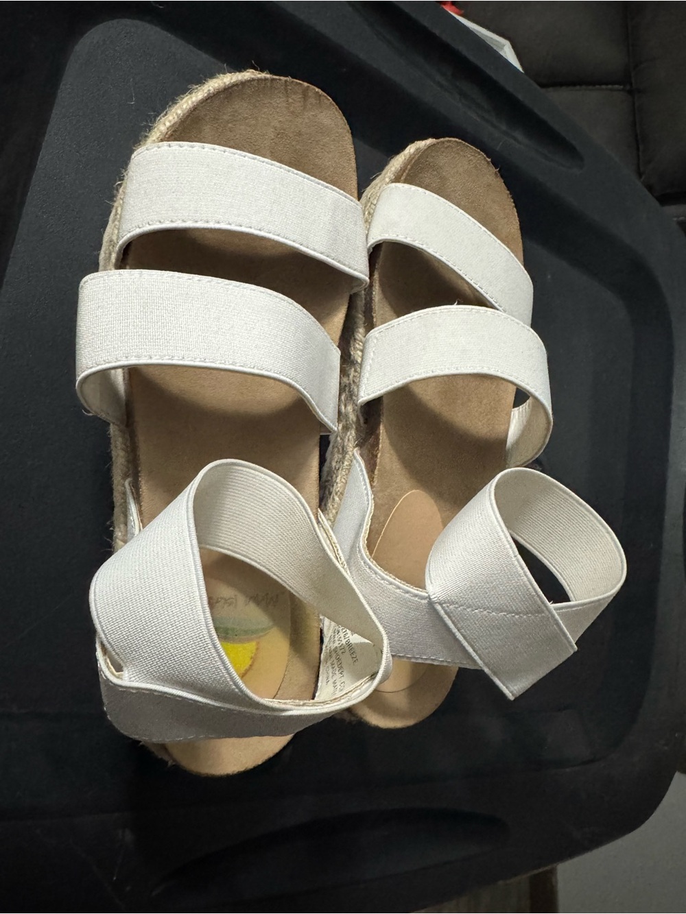 Malibu Cream Strappy Espadrille Sandals with Elastic Back